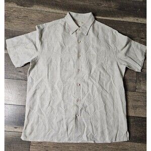 Tasso Elba Island Hawaiian Shirt Linen Silk Blend Size L